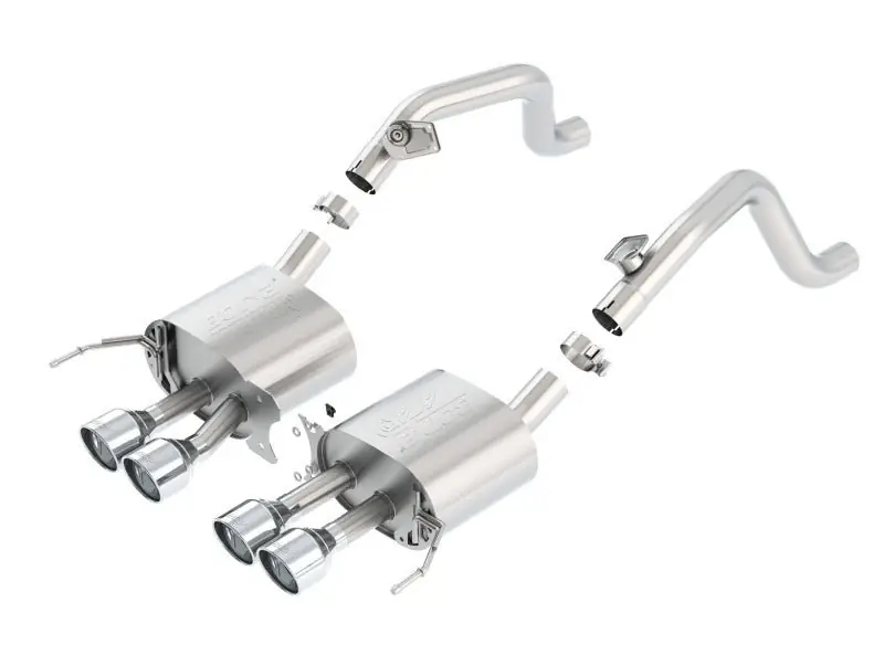 Borla 14-15 Chevy Corvette C7 w/o AFM w/o NPP Atak Rear Section Exhaust Quad Rd RL Tips (BOR11881)