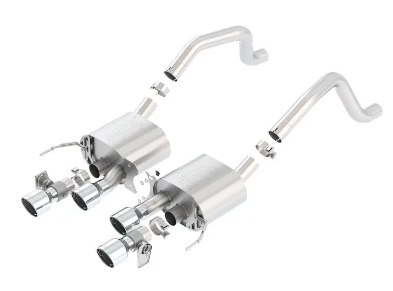 Borla 15 Chevy Corvette C7 ZO6 6.2L w/o AFM w/ NPP ATAK Quad RD RL IC Tips Center Rear Exit Exh (BOR11903)