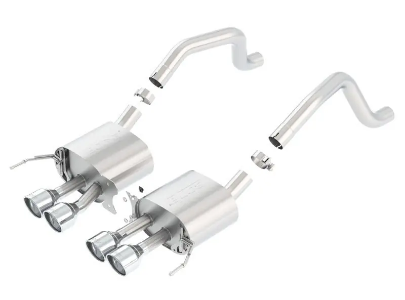 Borla 2014 Chevy Corvette C7 ZO6 S/C w/o AFM w/o NPP S-Type Rear Section Exhaust Dual Rd Rolled Tips (BOR11910)