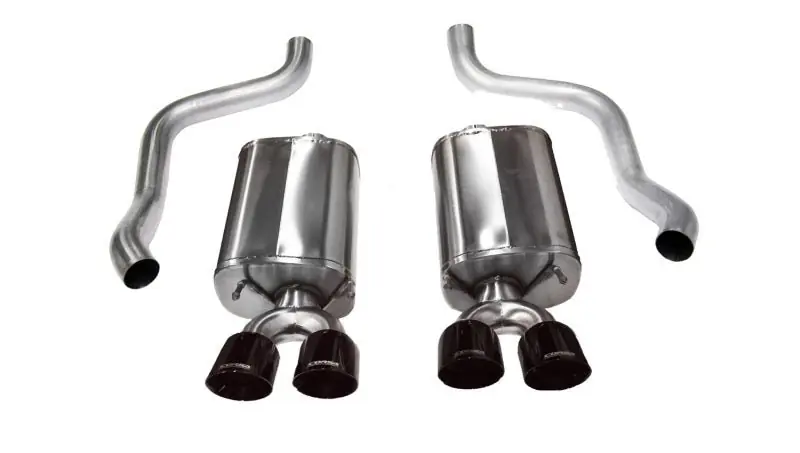 Corsa 2009-2013 Chevrolet Corvette C6 6.2L V8 Black Sport Axle-Back Exhaust (COR14108BLK)