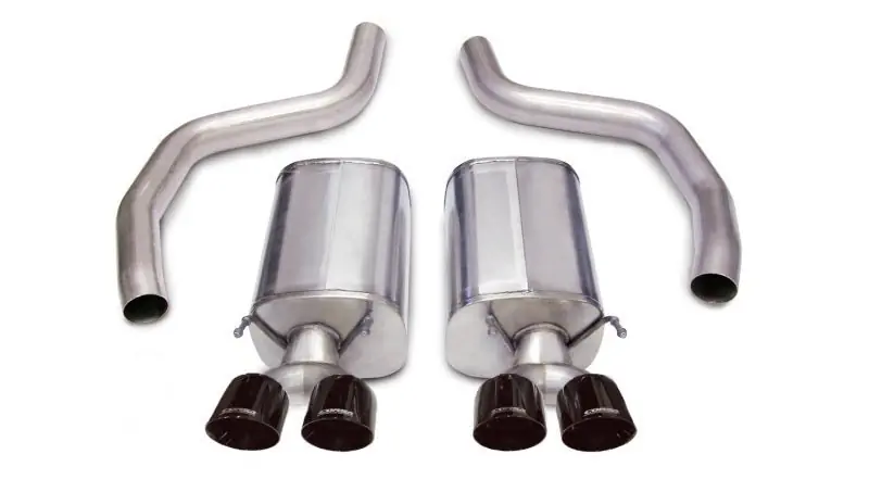 Corsa 2006-2013 Chevrolet Corvette C6 Z06 7.0L V8 Black Sport Axle-Back Exhaust (COR14164BLK)