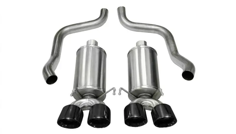 Corsa 2005-2007 Chevrolet Corvette C6 6.0L V8 Black Xtreme Axle-Back Exhaust (COR14469BLK)