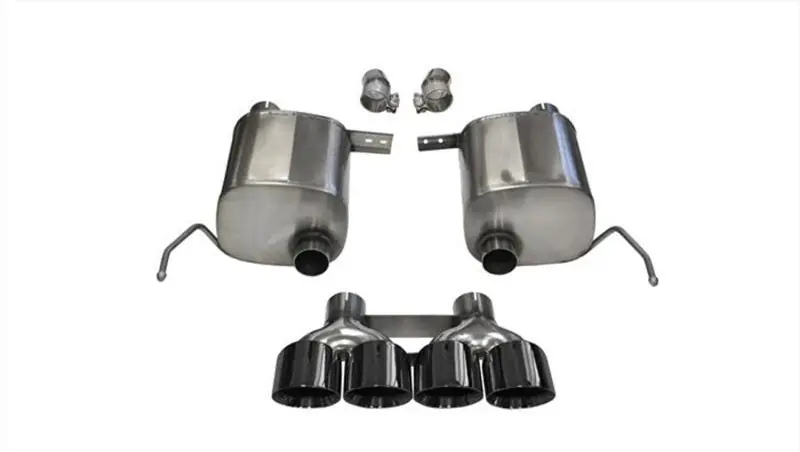 Corsa 14-19 Chevy Corvette C7 Coupe 6.2L V8 AT/MT 2.75in Valve-Back Dual Rear Exit Black Xtreme Exht (COR14762BLK)