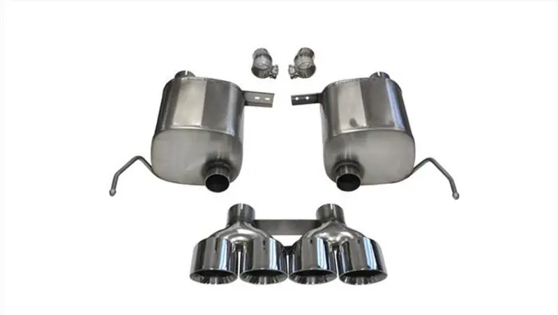 Corsa 2014-2019 Corvette C7 Coupe 6.2L V8 AT/MT 2.75in Valve-Back Dual Rear Exit Polished Sport Exht (COR14764)