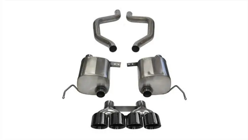 Corsa 2017-2019 Chevy Corvette Z06 3in Axle Back Exhaust Black Quad 4.5in Tip (Xtreme) (COR14766BLK)