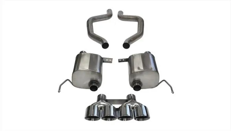 Corsa 2017-2019 Corvette Z06 2.75in Axle Back Exhaust Polished Dual Rear Exit Quad 4.5in Tip (Sport) (COR14768)