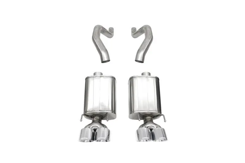 Corsa 06-13 Chevy Corvette C6 Z06 7.0L / 09-13 ZR1 6.2L Polished AxleBack Exhaust w/4.5in Twin Tips (COR21077)