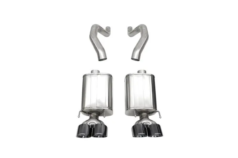Corsa 06-13 Chevy Corvette C6 Z06 7.0L / 09-13 ZR1 6.2L Black PVD AxleBack Exhaust w/4.5in Twin Tips (COR21077BLK)
