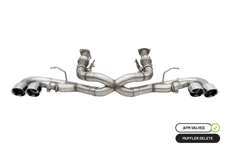 Corsa 20-25 Corvette C8 3in Xtreme Cat-Back Exhaust 4.5in Pol Quad Tips - Integrates stock AFM Valve (COR21102)