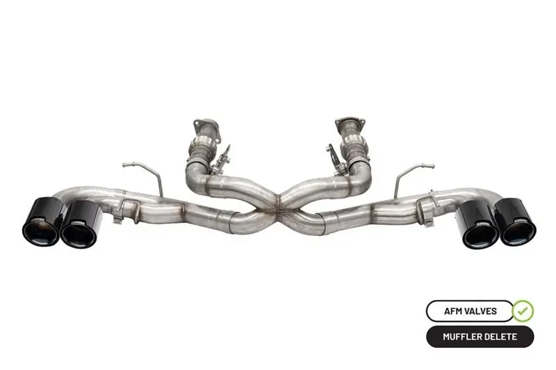 Corsa 20-25 Chevrolet Corvette C8 RWD 3in Xtreme Cat-Back Exhaust w/4.5in Carbon Fiber BlackPVD Tip (COR21102CFBLK)