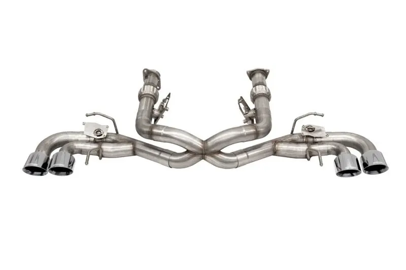 Corsa 2020-2025 Corvette C8 3in Valved Cat-Back 4.5in Pol Quad Tips - Fits Factory NPP Exhaust (COR21105)