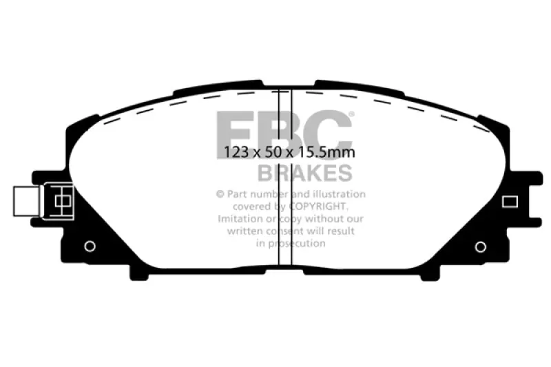 EBC 11+ Lexus CT200h 1.8 Hybrid Greenstuff Front Brake Pads (EBCDP21817/2)
