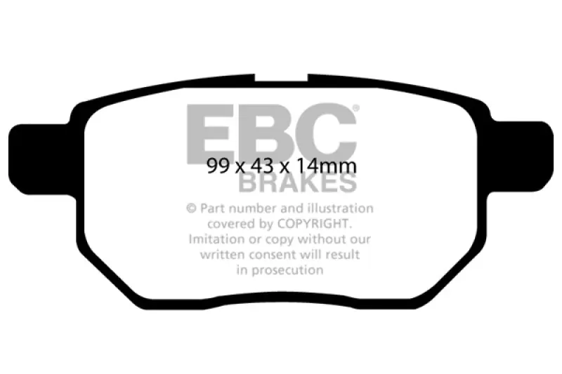 EBC 09-10 Pontiac Vibe 1.8 Redstuff Rear Brake Pads (EBCDP31947C)