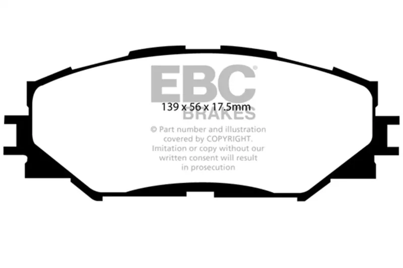 EBC 10-12 Lexus HS250h 2.4 Hybrid Yellowstuff Front Brake Pads (EBCDP41791R)