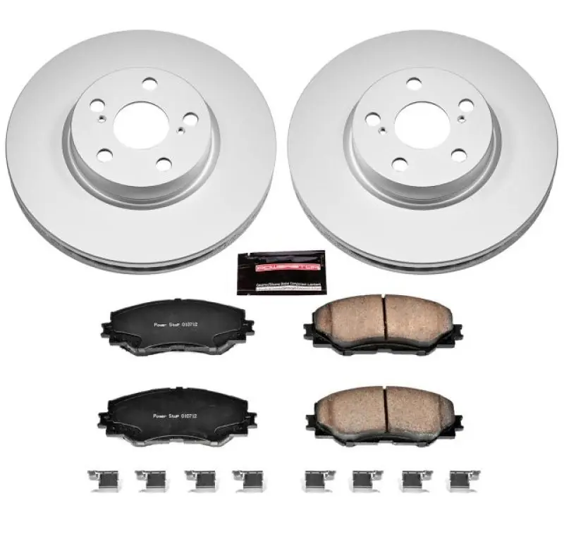 Power Stop 09-10 Pontiac Vibe Front Z17 Evolution Geomet Coated Brake Kit (PSBCRK4669)