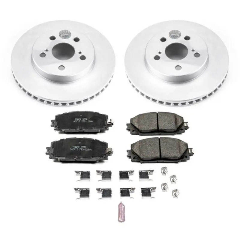 Power Stop 16-18 Toyota Prius Front Z17 Evolution Geomet Coated Brake Kit (PSBCRK7701)