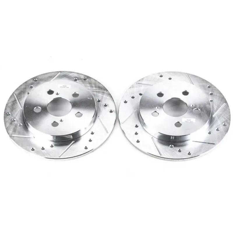 Power Stop 11-13 Lexus CT200h Rear Evolution Drilled & Slotted Rotors - Pair (PSBJBR1362XPR)
