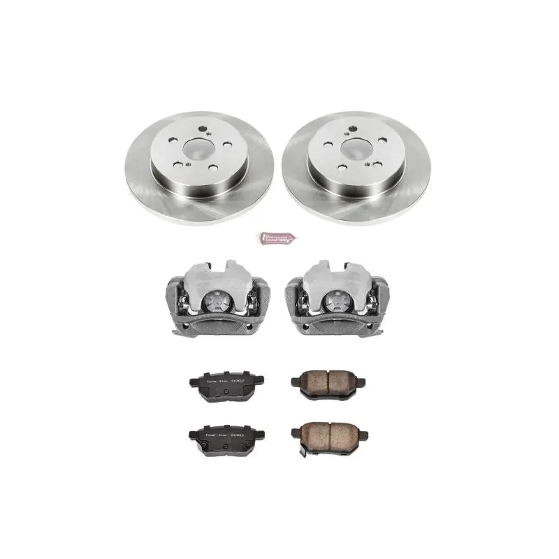 Power Stop 09-10 Pontiac Vibe Rear Autospecialty Brake Kit w/Calipers (PSBKCOE4736)