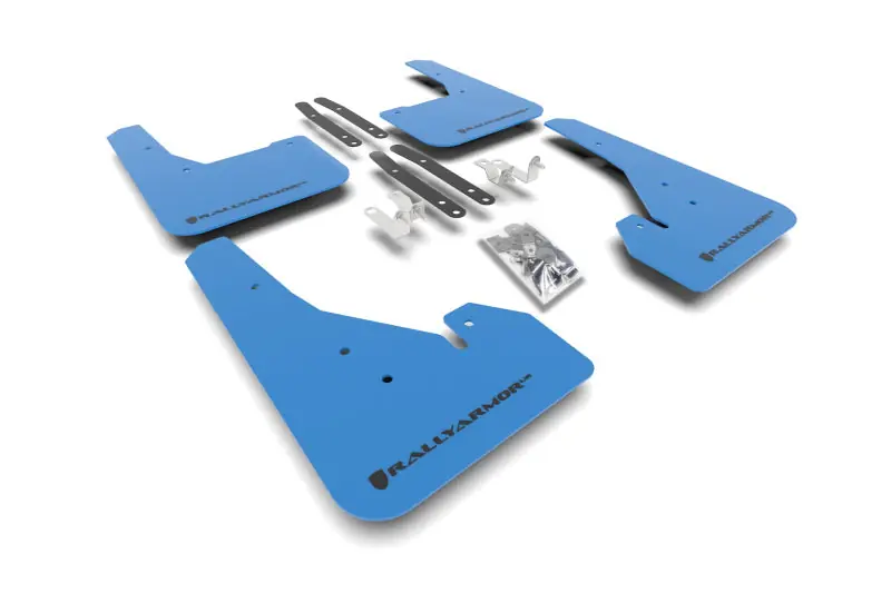 Rally Armor 18-25 Toyota Corolla Hatchback Blue UR Mud Flap Black Logo (RALMF67-UR-BL/BLK)