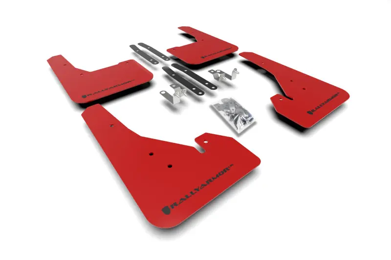 Rally Armor 18-25 Toyota Corolla Hatchback Red UR Mud Flap Black Logo (RALMF67-UR-RD/BLK)