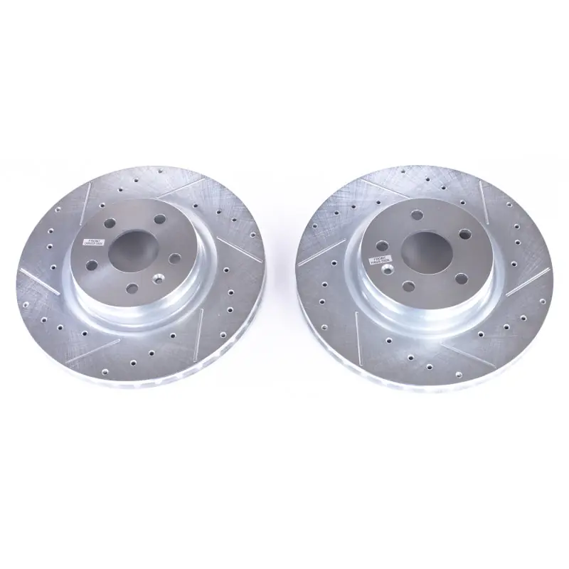 Power Stop 12-18 Tesla Model S Front Evolution Drilled & Slotted Rotors - Pair (PSBAR84000XPR)