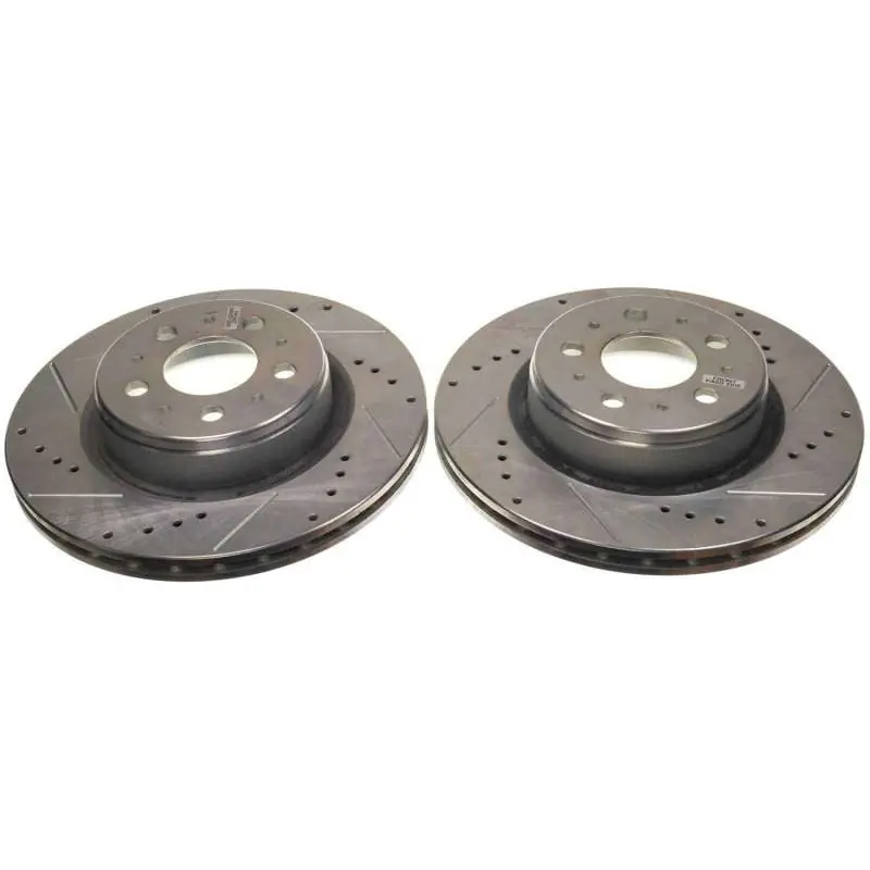 Power Stop 17-21 Tesla 3 Rear Drilled & Slotted Rotor (Pair) (PSBAR84007XPR)