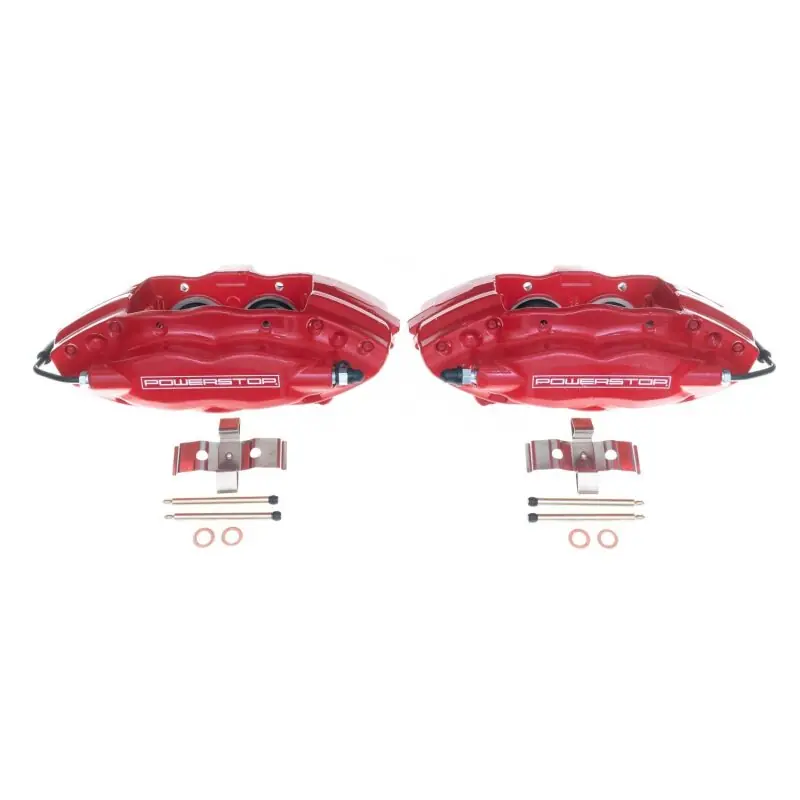 Power Stop 10-15 Chevrolet Camaro Rear Red Calipers w/o Brackets - Pair (PSBS5282)