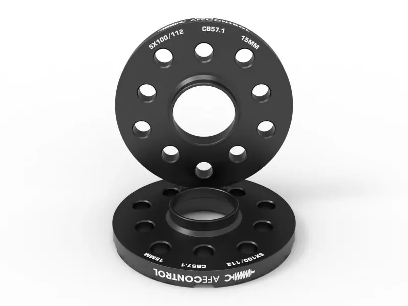 aFe CONTROL Billet Aluminum Wheel Spacers 5x100/112 CB57.1 15mm - Volkswagen/Audi (AFE610-611002-B)