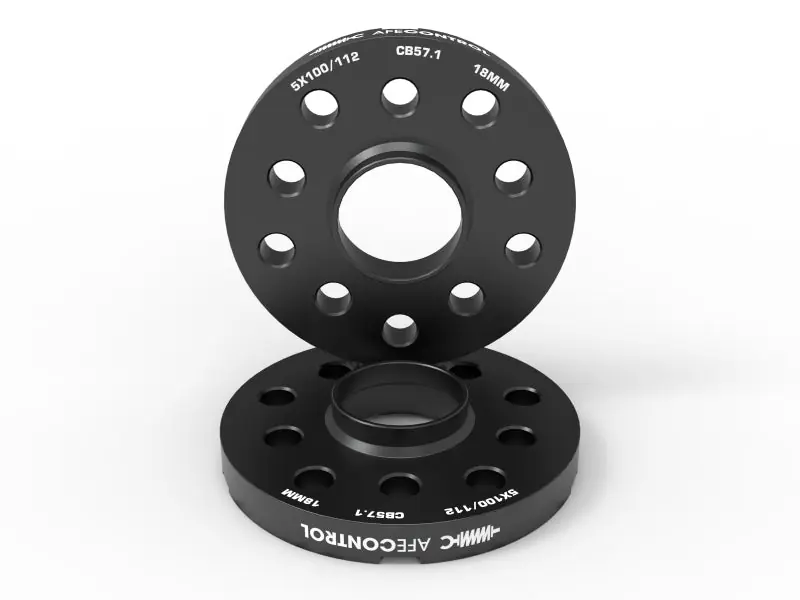 aFe CONTROL Billet Aluminum Wheel Spacers 5x100/112 CB57.1 18mm - Volkswagen/Audi (AFE610-611003-B)