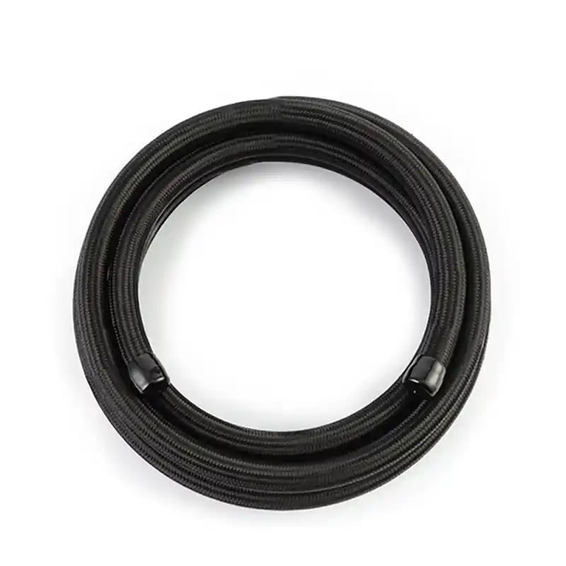 Mishimoto 15Ft Stainless Steel Braided Hose w/ -8AN Fittings - Black (MISMMSBH-08180-CB)
