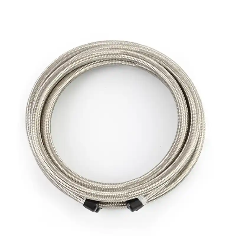 Mishimoto 15Ft Stainless Steel Braided Hose w/ -8AN Fittings - Stainless (MISMMSBH-08180-CS)