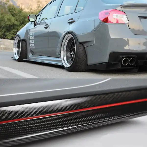 Aeroflow Dynamics Side Skirt Extension (Carbon Fiber) (2015-2020 Subaru WRX/STI)