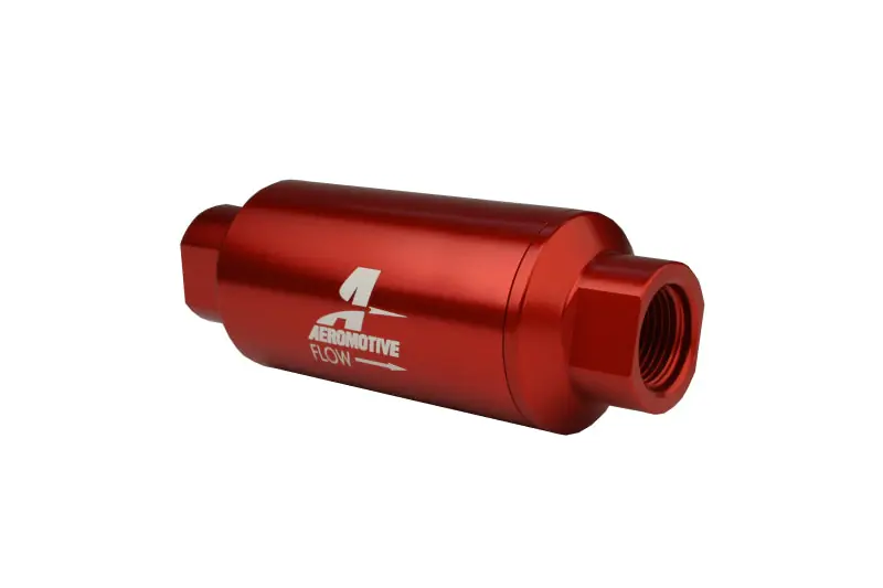 Aeromotive In-Line Filter - AN-10 size - 40 Micron SS Element - Red Anodize Finish (AER12335)