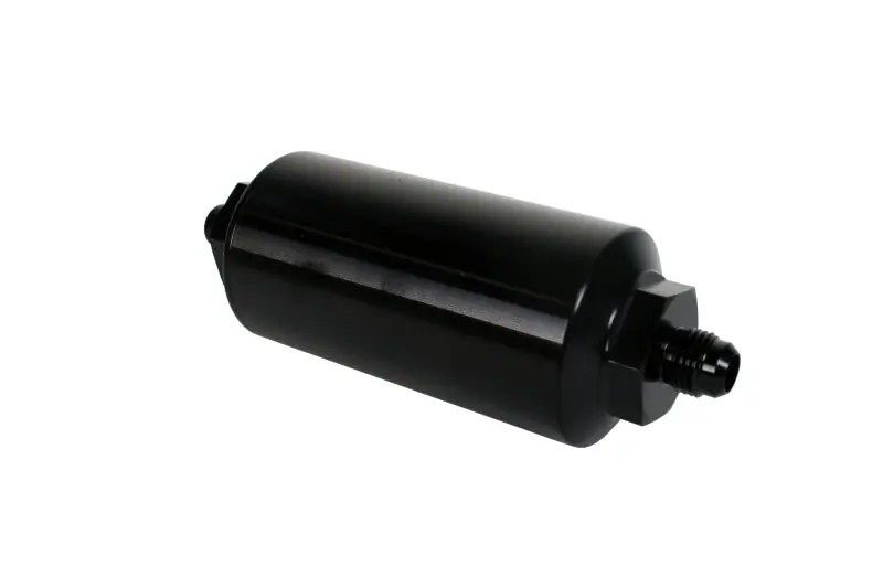 Aeromotive In-Line Filter - (AN-6 Male) 10 Micron Microglass Element Bright Dip Black Finish (AER12345)