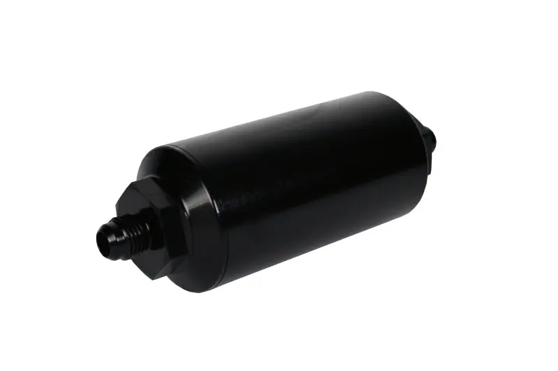 Aeromotive In-Line Filter - (AN-6 Male) 10 Micron Fabric Element Bright Dip Black Finish (AER12347)