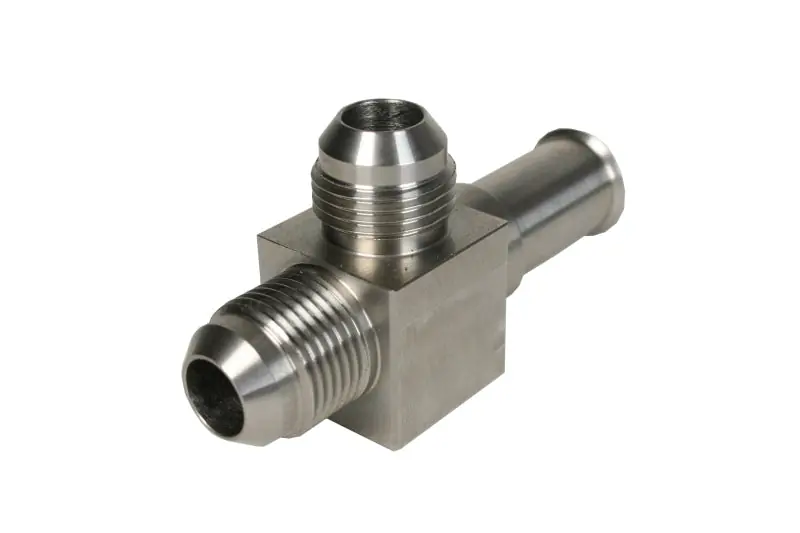 Aeromotive SS Coupler to Convert Ford OE Fuel line (86-06) to Dual -8 AN Male Ports (AER15102)