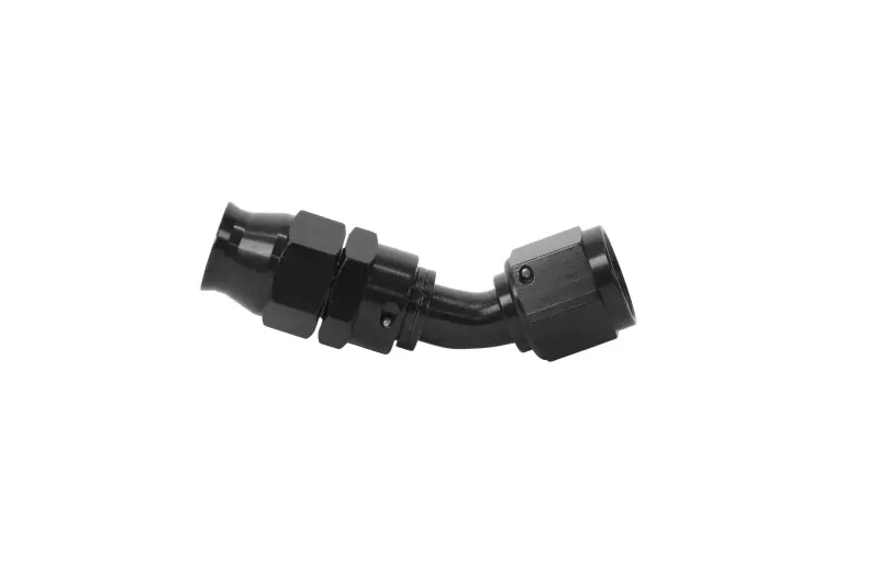 Aeromotive PTFE Hose End - AN-08 - 45 Deg - Black Anodized (AER15354)