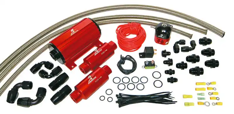 Aeromotive A1000 Carbureted Fuel System Complete (Inc 11101 Pump/13204 Reg/Filters/Hose/Etc.) (AER17242)