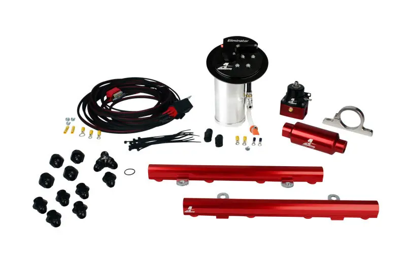 Aeromotive 10-13 Ford Mustang GT Fuel System - Eliminator Pump/Deluxe Wiring Kit/5.0L 4V Rails (AER17348)