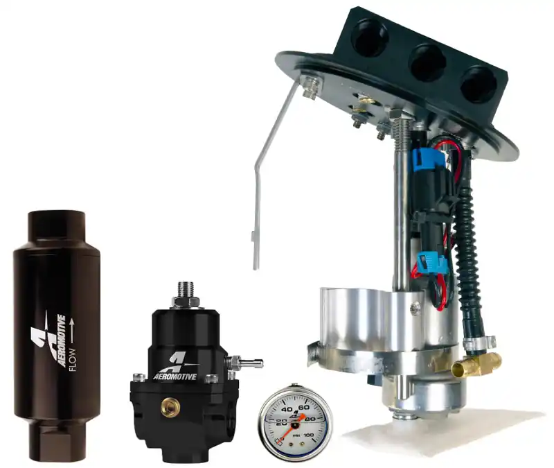 Aeromotive 11-17 Ford Mustang Drop In Kit (Pump Module/Gauge/Regulator/Filter) - Single 450 LPH (AER17353)