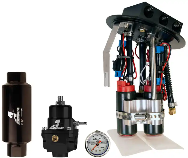 Aeromotive 11-17 Ford Mustang Drop In Kit (18039/15633/13303/12341) - Dual 340lph (AER17354)