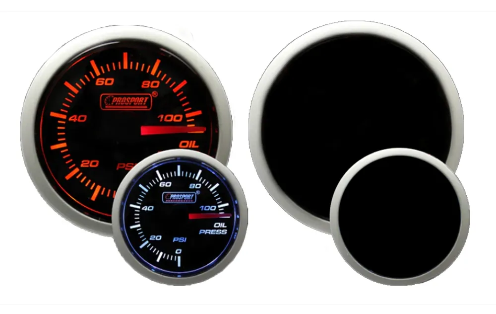 Prosport 2-1/16" Amber / White - Electrical Oil Pressure Gauge