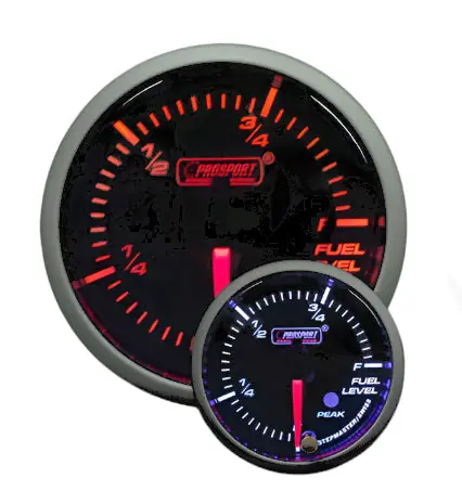 Prosport 2-1/16" Premium Amber / White Fuel Level Gauge