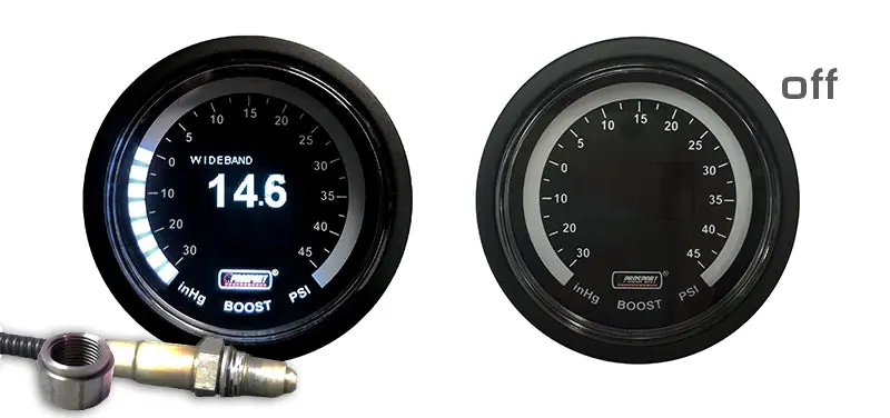 Prosport 2-1/16" Wideband Digital Air Fuel Ratio + BOOST White OLED Display