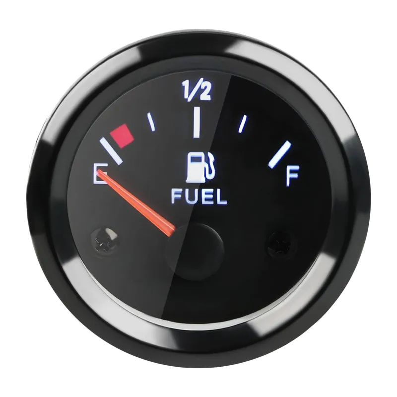 Prosport 2-1/16" Electrical Fuel level Gauge Clear Lens White LED