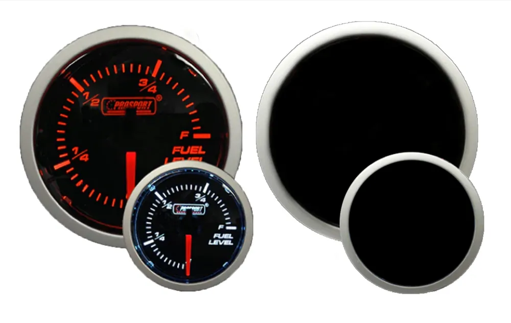 Prosport 2-1/16" Amber / White - Fuel Level Gauge