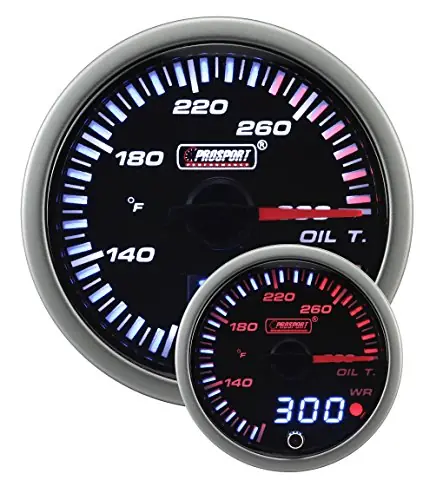 Prosport 2-3/8" JDM Electrical Oil Temperature Gauge