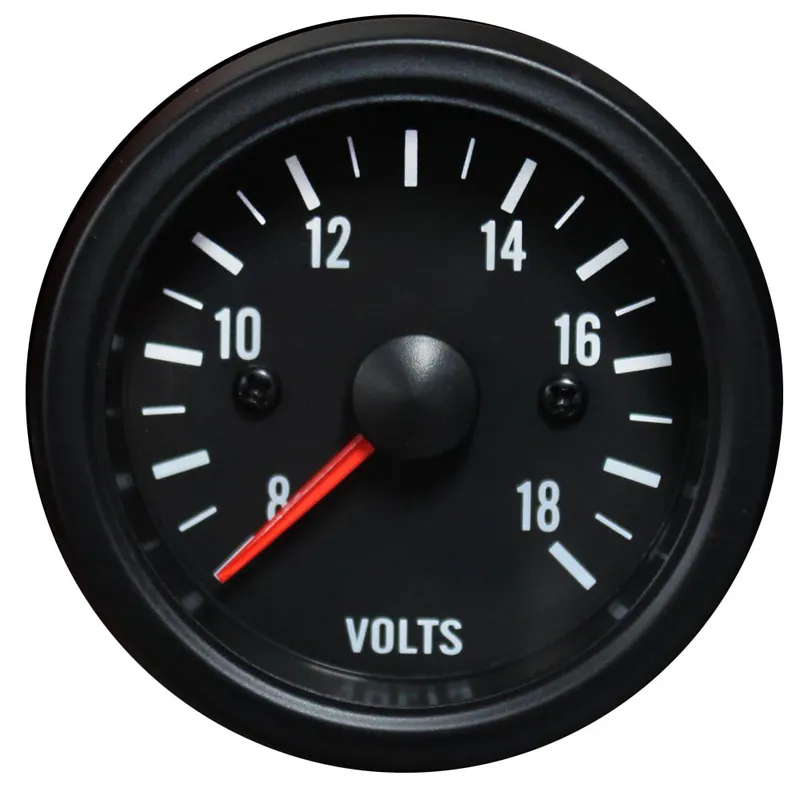 Prosport 2-1/16" Volt Gauge Clear Lens White LED