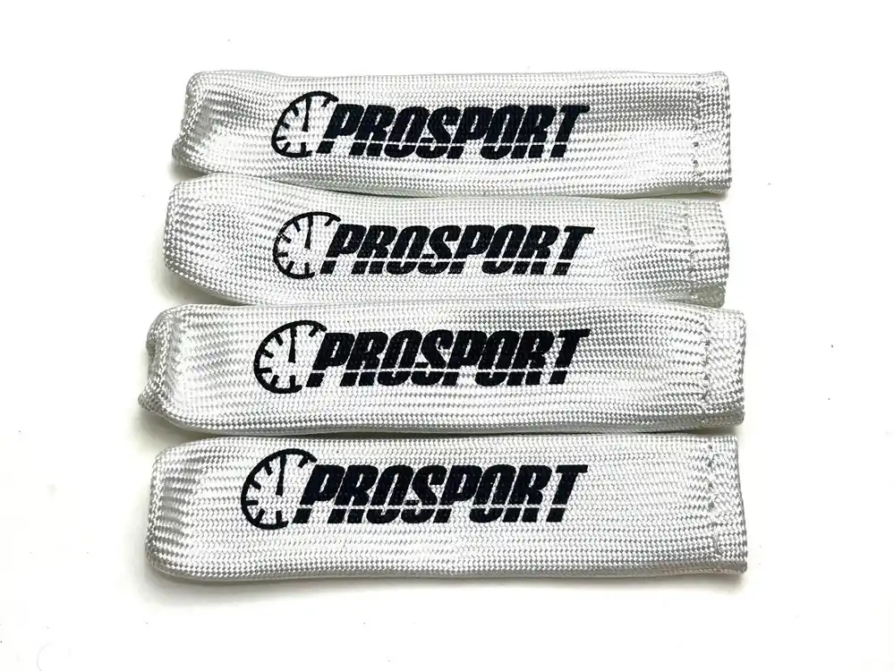 Prosport Spark Plug Wire Boots - White w/ Logo [4pc]