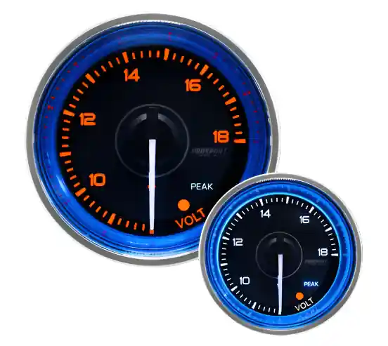 Prosport 2-1/16" Crystal Blue Electrical Volt Gauge